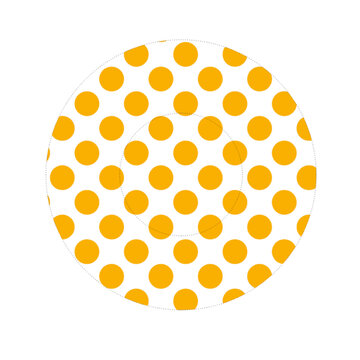 Round icon with orange dots pattern