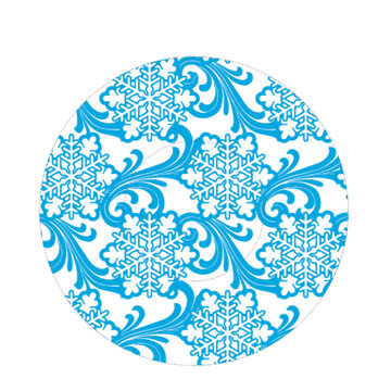 Round icon with snow pattern