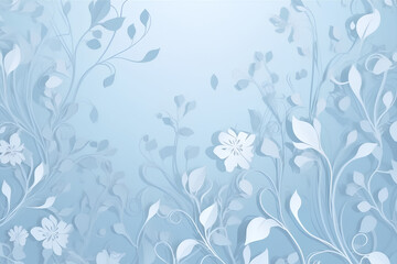 Fototapeta na wymiar blue floral background made by midjourney