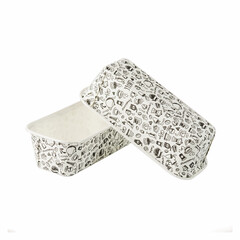 White paper baking forms for cakes with home utensils pattern