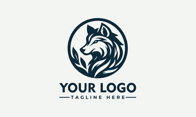 Wolf vector logo design Vintage Wolf logo vector for Business Identity