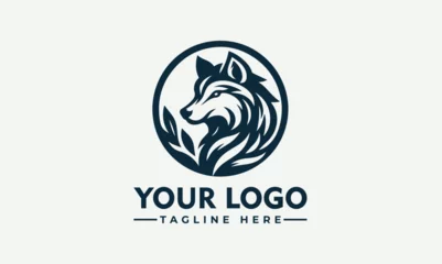Foto op Canvas Wolf vector logo design Vintage Wolf logo vector for Business Identity © syahed