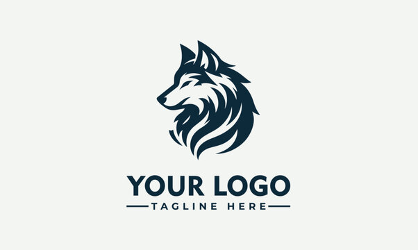 Wolf vector logo design Vintage Wolf logo vector for Business Identity