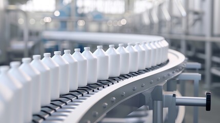 Conveyor belt for White Plastic bottles