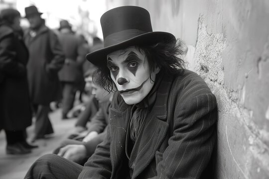 Street Mime Performance Mime artist entertaining pedestrians in a city square