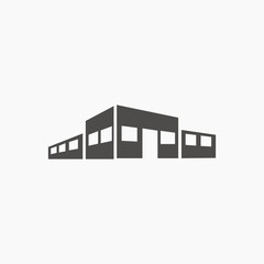 workplace, office building icon vector isolated. architecture, apartment, company symbol	