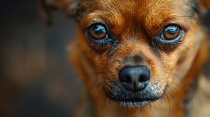 Angry Little Dog with a Fierce and Aggressive Expression for an Intense and Feisty Appearance