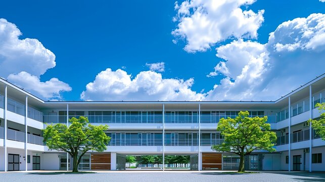 青空と学校の校舎06