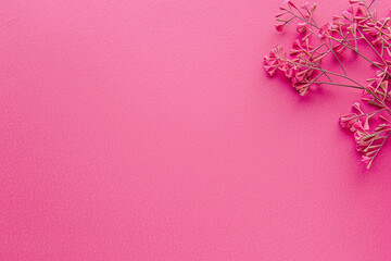 Pink mockup for advertisement with delicate flowersArte com IA