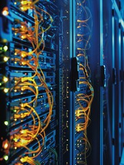 Obraz premium Computer and Server Room Rack Panel