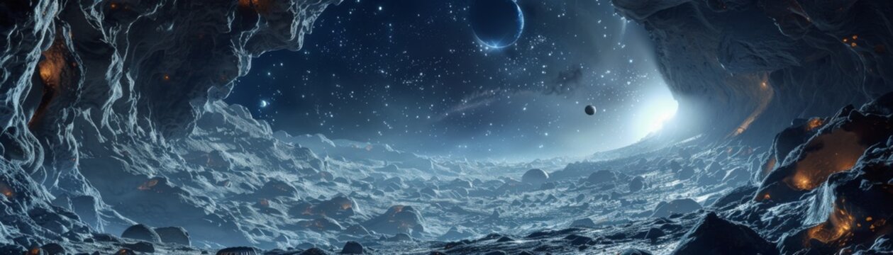 Nanotech-enhanced dwarves mining in an asteroid belt