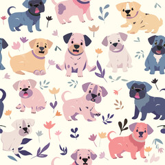 Creating a dog-themed fabric pattern is a delightful project! Here's a simple design that you can customize according to your preferences
Paw Prints: Scatter paw prints across t