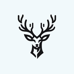 Deer vector logo image with the beauty of its horns