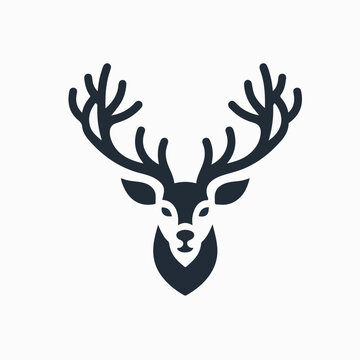 Deer vector logo image with the beauty of its horns