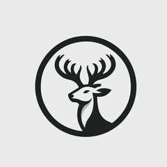 Deer vector logo image with the beauty of its horns