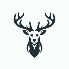 Fototapeta premium Deer vector logo image with the beauty of its horns