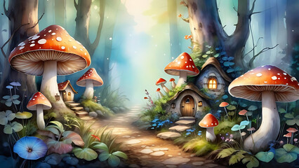 Magical Mushroom Cottage Hidden Forest Gem