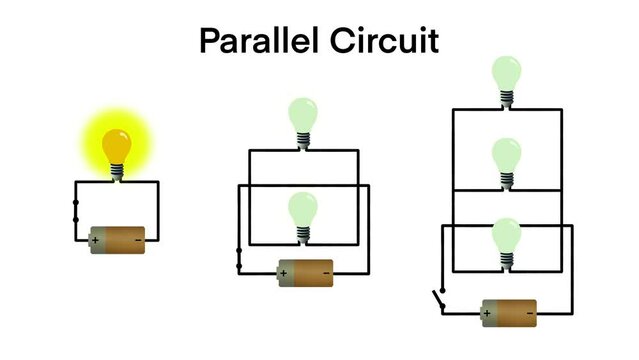 parallel electrical circuits diagram, serial and parallel batteries showing wires, light bulbs, batteries, Science experiment of circuits, Association of resistors in parallel, Resistor, voltage