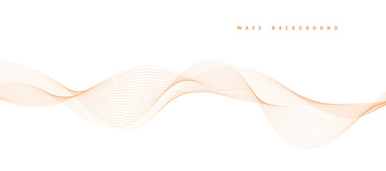 Abstract wave element for design. Digital frequency track equalizer. Stylized line art background. Vector illustration. Wave with lines created using blend tool. Curved wavy line, smooth stripe.
