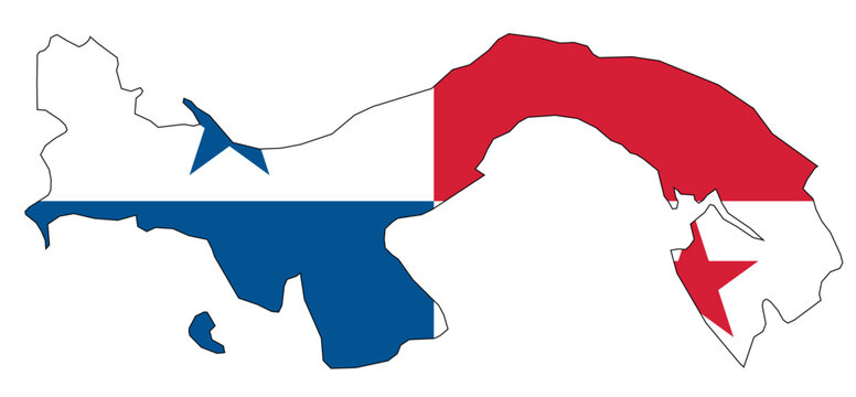 Outline of the map of Panama with regions