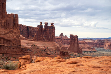 Fototapeta premium Beautiful hoodoos in the Arches National park
