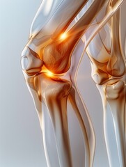 Medical concept, Man suffering with knee painful