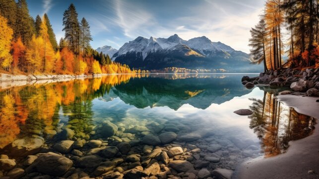 beutiful lake and mountains