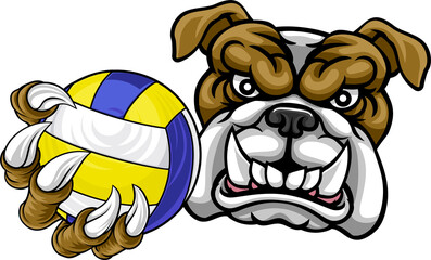 Bulldog Dog Volleyball Volley Ball Animal Mascot