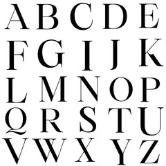 English alphabets font 