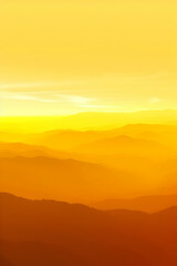 Obraz premium Gradient yellow hue sunrise glow landscape atmosphere phone wallpaper background