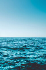 Fototapeta na wymiar Ocean breeze soothing atmosphere clear blue sky phone wallpaper background