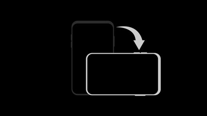 Obraz premium Device rotation symbol. Rotate smart phone isolated icon.