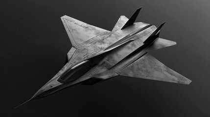 3D rendering - grey isolated futuristic plane