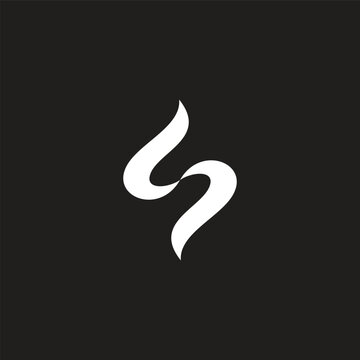 letter s curves motion smoke logo vector