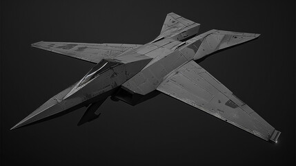Fototapeta na wymiar 3D rendering - grey isolated futuristic plane