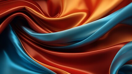 Obraz premium Flowing silk in vibrant colors