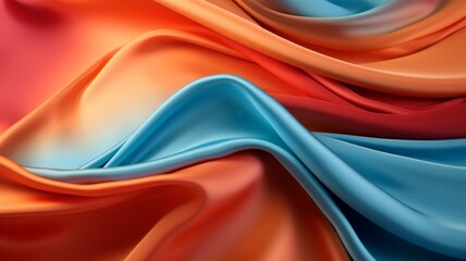 Flowing silk in vibrant colors