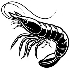 Shrimp vector illustration.
