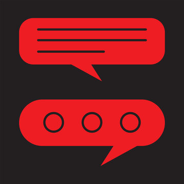 comment icon speech bubble symbol Chat message icons - talk message Bubble chat icon. online communication, Conversation, chatting icons.