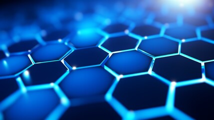 Obraz premium Tessellated blue hexagons