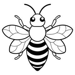           Asian giant hornet bee vector illustration.
