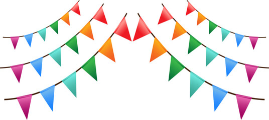 Flag triangle with multiple colors 