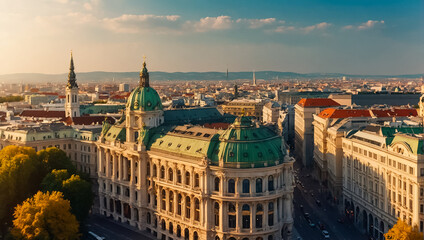 Beautiful view of Vienna Austria, scenic - obrazy, fototapety, plakaty