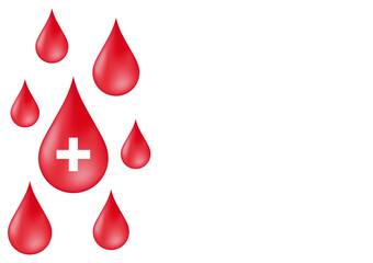 Obraz premium Blood Drop. Blood Donation Concept. World Blood Donor Day. Vector Illustration. 