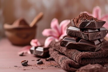 Miniature 3D chocolate-themed spa day with cocoa beauty treatments