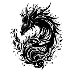 black and white tattoo