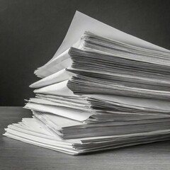 A pile of precious, simple and easy-to-read documents in black and white