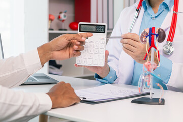 man consulted with specialist in sexual rehabilitation and prostate cancer treatment specialist...