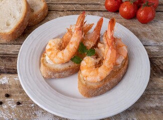 ''Skagen'', Typical Toast with Shrimp, from Sweden Cuisine.