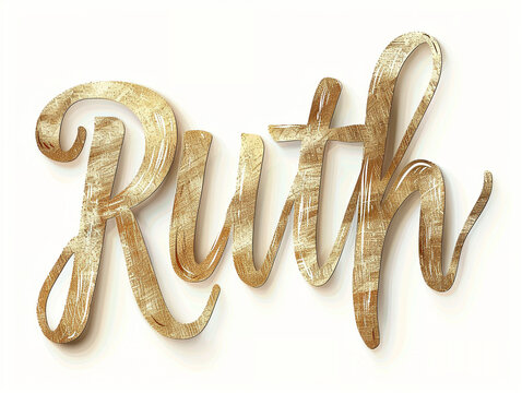 "RUTH" in a soft harvest gold